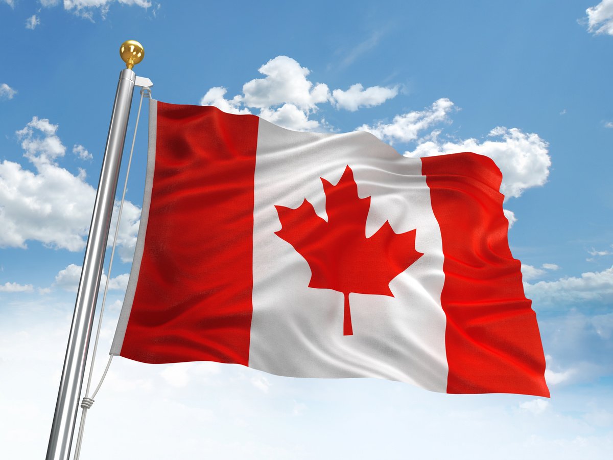 Waving Canada flag