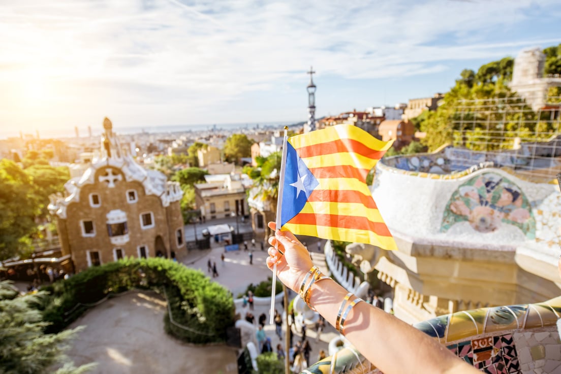 Catalan Flag in Barcelona